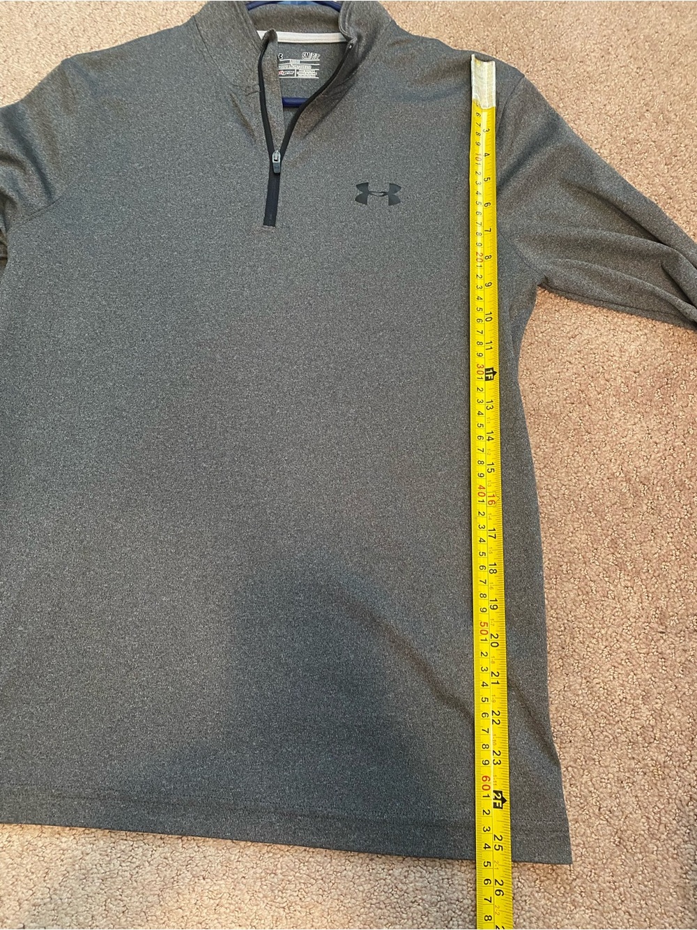 Under Armour Men's Gray 1/4 Zip Pullover Jacket, size S
